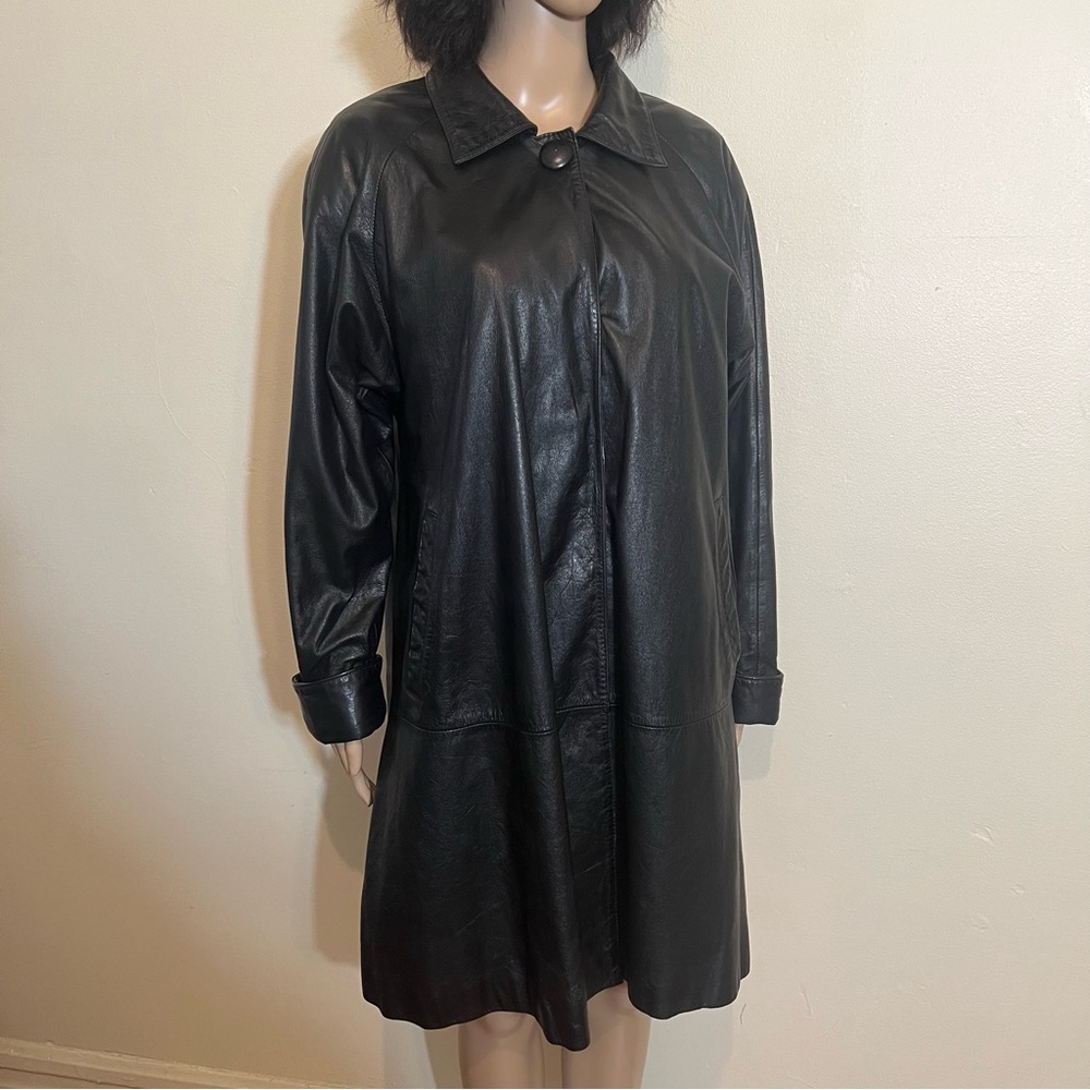 Vintage  Leather Swing Coat